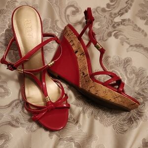 Your Red Dress Needs Red Wedge Sandals